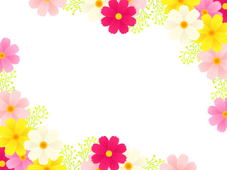 コスモスのイラストフレーム