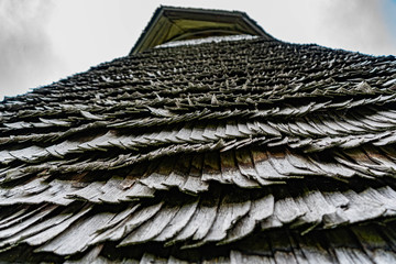 Beautiful old windmill. Summer nature landscape.