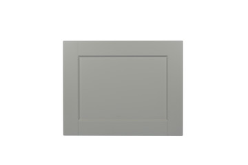 Background or concept of minimalist furniture facade for the kitchen, furniture interior on a white background.