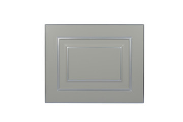 Background or concept of minimalist furniture facade for the kitchen, furniture interior on a white background.