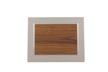 Background or concept of minimalist furniture facade for the kitchen, furniture interior on a white background.