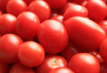  Ripe red tomatoes close-up. Suitable for background.