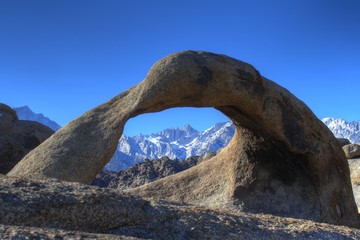 Mount Whitney framed by Mobius Arch