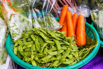 Fresh peas and carrots from the garden