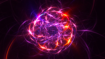 Fototapeta premium 3D rendering multicolored abstract fractal