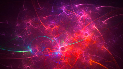 3D rendering multicolored abstract fractal