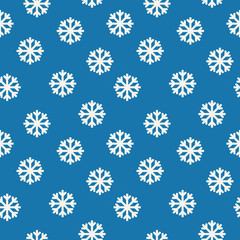 Christmas blue pattern with snowflakes. Computer graphics. Background for gifts, textiles, packaging, notebooks, paper.
