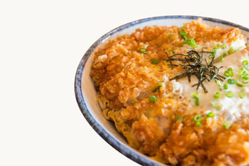 Tonkatsu or deep fried pork, a traditional Japanese dish,