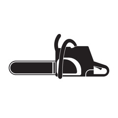 Chainsaw icon on white isolated background. Vector image.