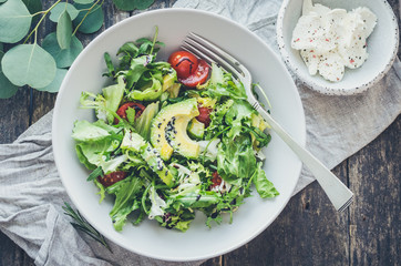 Healthy salad on the table