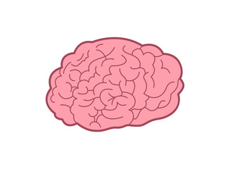 Human Brain Logo. Vector illustration.