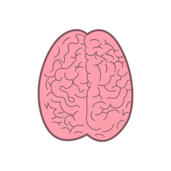 Human Brain Logo. Vector illustration.