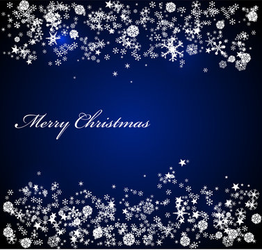 Vector Christmas blue background