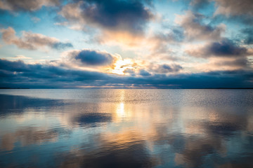 Sunset on the lake