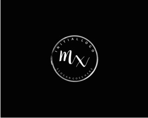 MX Initial letter logo template vector