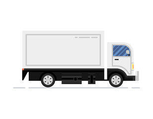Small delivery van. Vector illustration