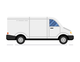 Small delivery van. Vector illustration