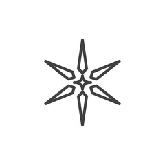 Fototapeta premium Sparkle star line icon. linear style sign for mobile concept and web design. Magic star outline vector icon. Symbol, logo illustration. Vector graphics