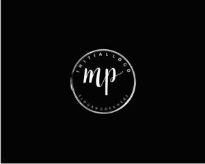 MP Initial letter logo template vector