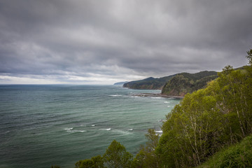 Obraz premium Coastal landscape, Russia, Sakhalin