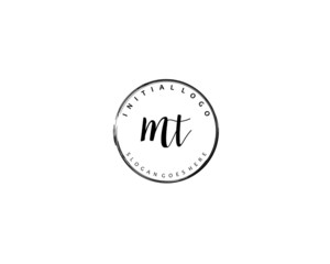 MT Initial letter logo template vector