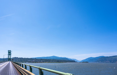 Drawbridge over the Columbia River in the Hood River