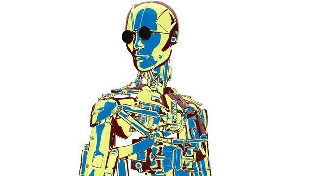 Robot / artificial intelligence new retro wave style design