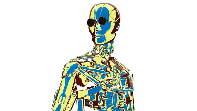 Robot / artificial intelligence new retro wave style design