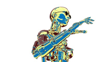 Robot / artificial intelligence new retro wave style design