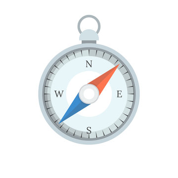 Compass on a white background. Vector illustration.