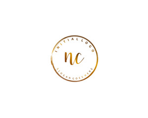 NC Initial letter logo template vector