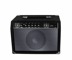 Electric guitar amplifier on isolated