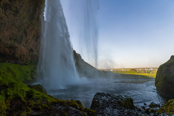 Obraz premium Beautiful view of Seljalandsfoss waterfall in Iceland