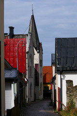 Visby, Gotland, Sweden A back street in this medieval town.
