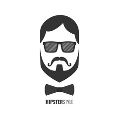 Hipster fashion man hair and beards. Hipster style concept. Vector illustration.