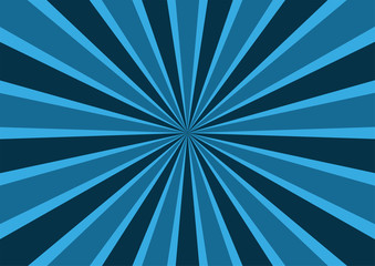 Sunburst, starburst background, converging lines. Vector illustration.
