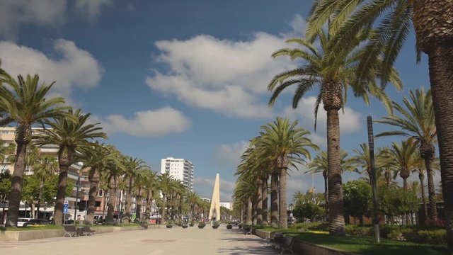  Prominade from Salou with blue sky