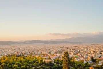 Foto op Canvas Athenes panorama, view from the acropolis, tourist place. Greece. Europe © conssuella