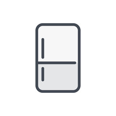 Fridge color line icon. Home appliance vector outline colorful sign.