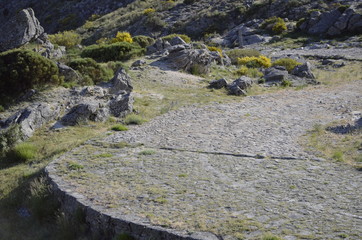 Fototapeta na wymiar View of the Roman road