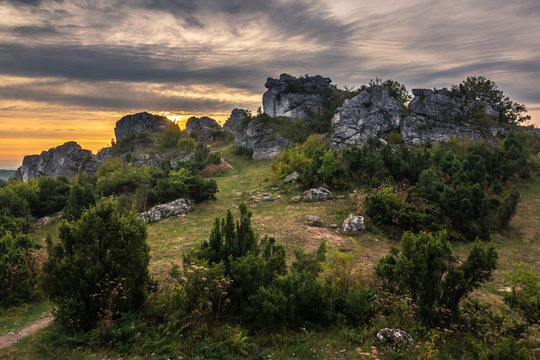 Mount Zborow - Rocky hill in the Jura Krakowsko-Czestochowska, Silesia, Poland
