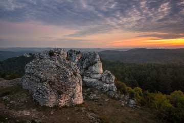Mount Zborow - Rocky hill in the Jura Krakowsko-Czestochowska, Silesia, Poland
