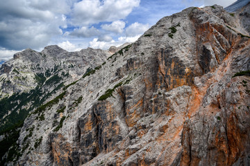Landscape of Dolomites mountains in South Tyrol, Italy.