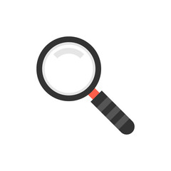 Magnifying glass icon. Analysis, exploration, zoom, scrutiny, audit, inspection, search concepts. Vector illustration.