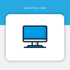 Simple icon of Monitor Related Vector Line. EPS 10