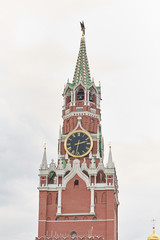 Kremlin Spasskaya Tower on Red Square in Moscow
