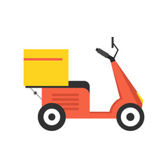 Motorcycle delivery icon. Vector Illustration.