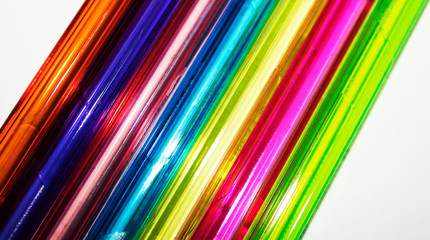 Abstract background with neon colored lines.