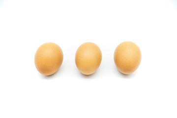eggs isolated on white background