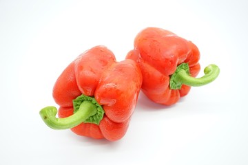 red peppers isolated on white background